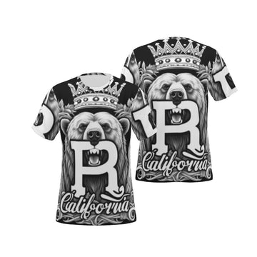 BLACK CALIFORNIA ROYALTY ROOTS RISING T-SHIRT