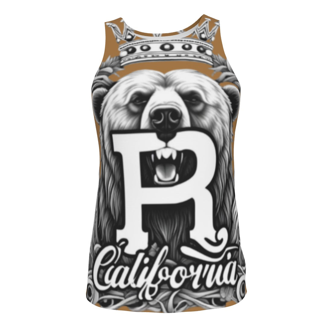 Brown Men's Tank Top