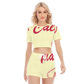 Women's O-neck T-shirt Shorts Suit
