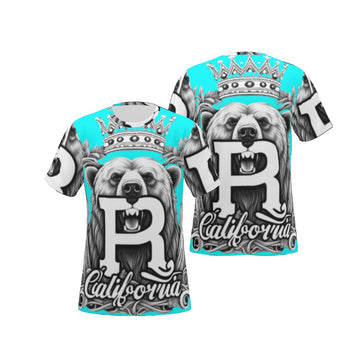 BABY BLUE CALIFORNIA ROYALTY ROOTS RISING T-SHIRT