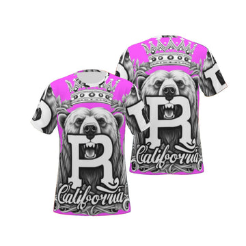 PINK CALIFORNIA ROYALTY ROOTS RISING T-SHIRT