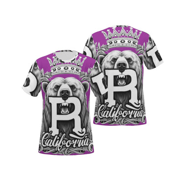 Purple CALIFORNIA ROYALTY ROOTS RISING T-SHIRT