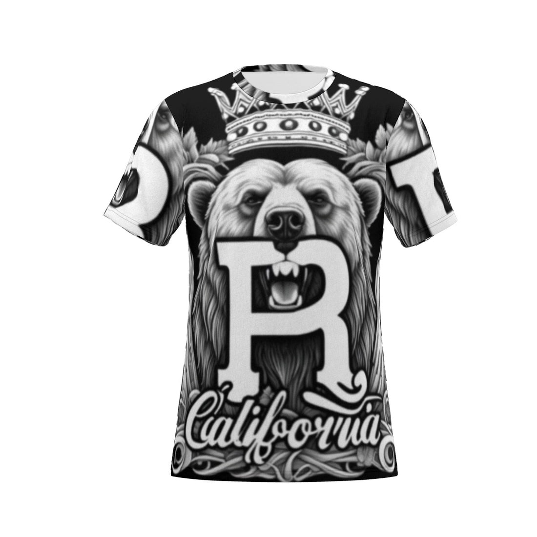 BLACK CALIFORNIA ROYALTY ROOTS RISING T-SHIRT