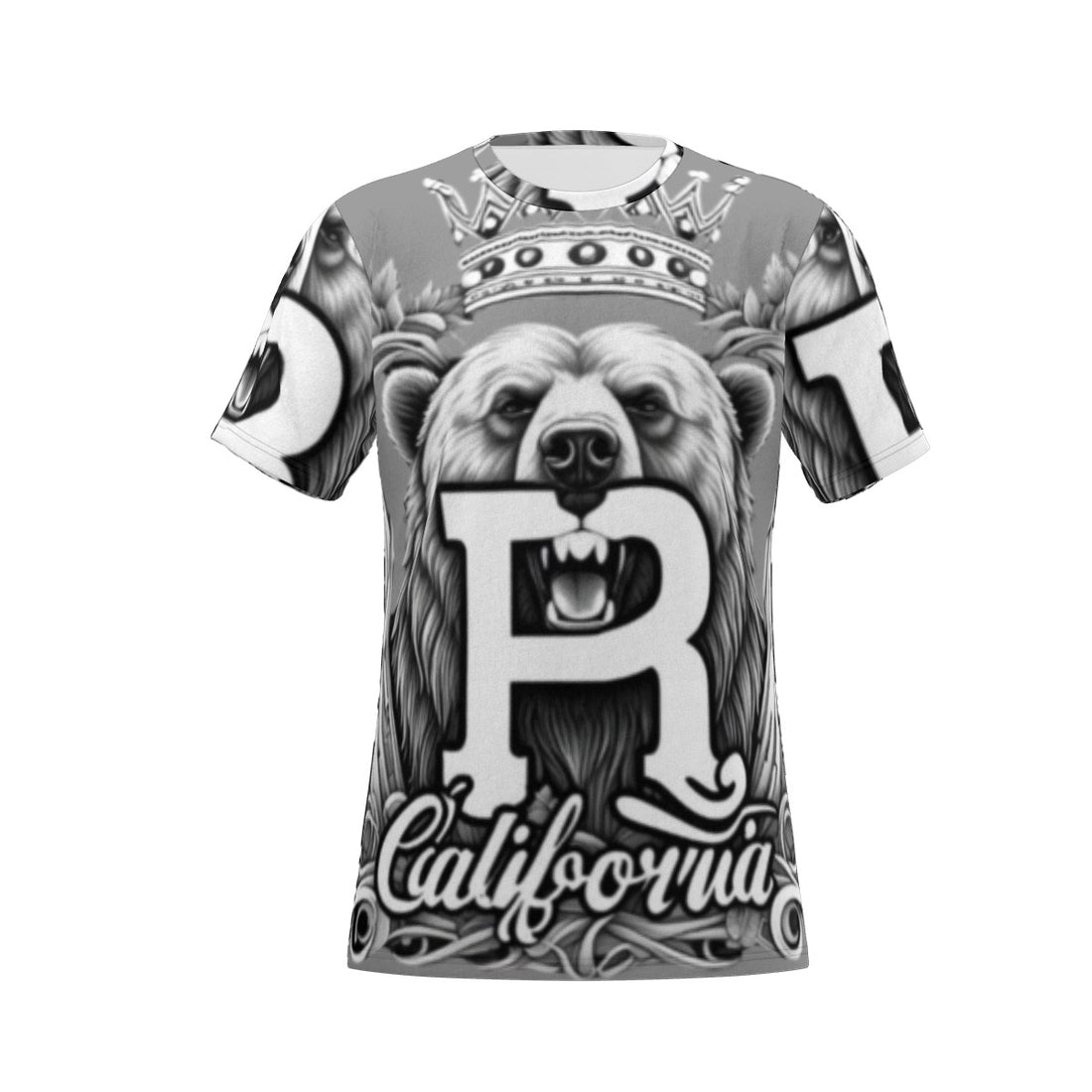 GRAY CALIFORNIA ROYALTY ROOTS RISING T-SHIRT