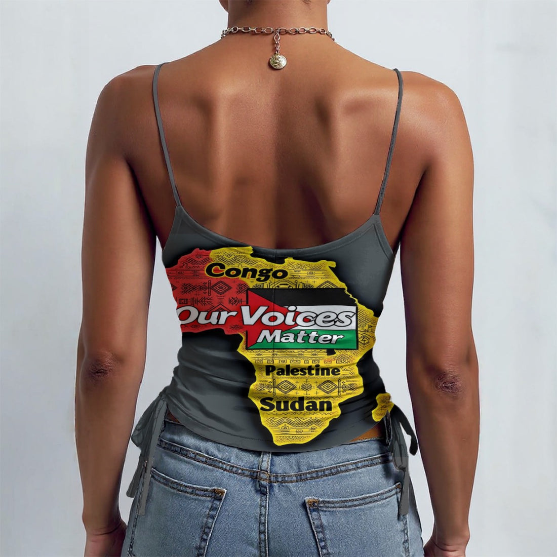 Print Drawstring Camisole