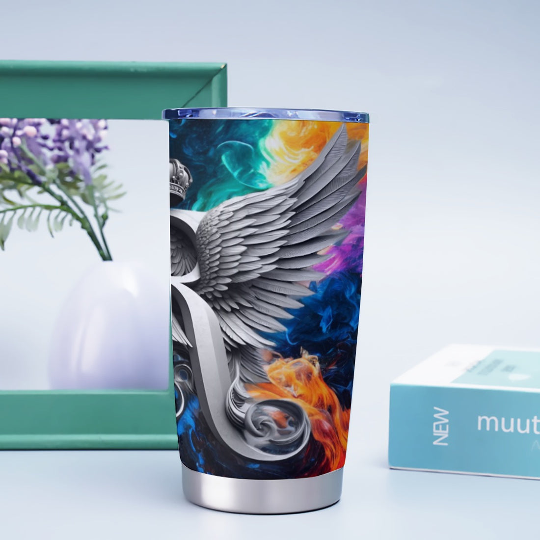 Multi-Colored Smoke Royalty Roots Tumbler 20oz