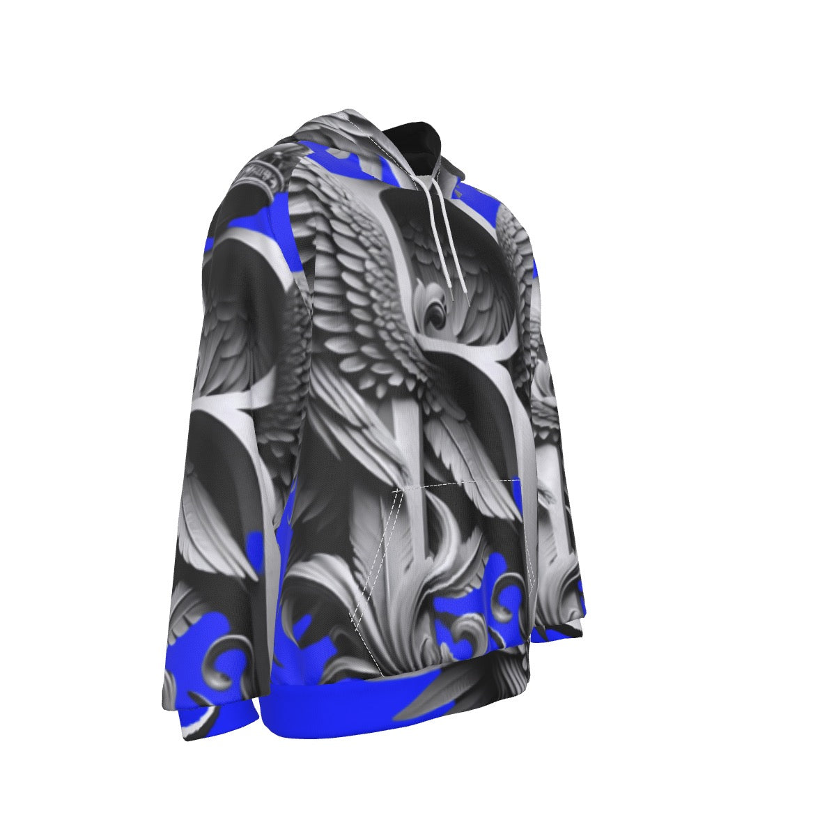 Sudadera con capucha con raíces en ascenso de la realeza azul