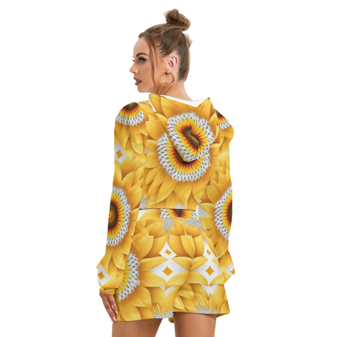 Women's Mirco Fleece Hoodie And Shorts Set